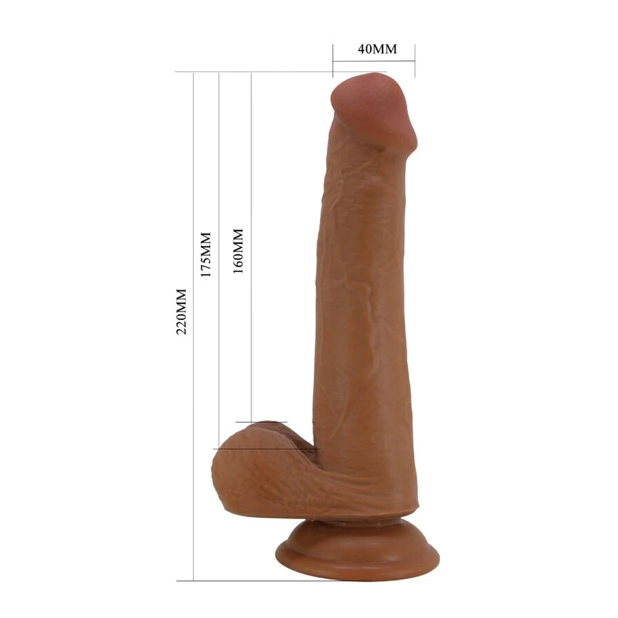 PRETTY LOVE - DILDO REALISTA ALTO 22 CM MARROM